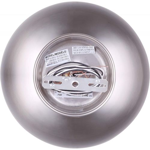  Canarm CANARM IPL222B01BN Polo 1 Light 9 Rod Pendant, Brushed Nickel with Painted White Interior
