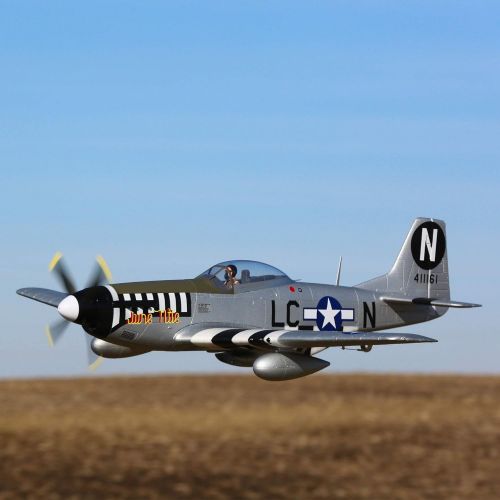  E-flite EFL8975 Mustang 1.2 m RC Airplane: Electric Pnp Warbird Toy, Silver