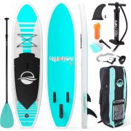 SereneLife Premium Inflatable Stand Up Paddle Board (6 Inches Thick) with SUP Accessories & Carrying Storage Bag | Wide Stance, Bottom Fin for Paddling, Surf Control, Non-Slip Deck