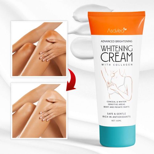  [아마존 핫딜] [아마존핫딜]Whitening Cream for Armpits, Intimate Parts, Between Legs - with Collagen - Effective Lightening Cream - Brightens, Nourishes, Moisturizes Underarm, Neck, Knees, Elbows by AsaVea