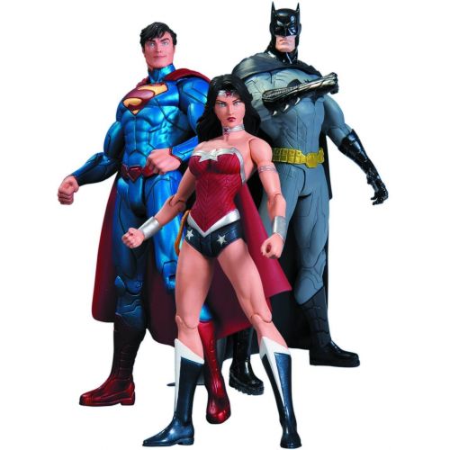  DC Comics Batman, Superman, Wonder Woman: DC Collectibles The New 52 Trinity War Action Figure Box Set + 1 FREE Official DC Trading Card Bundle [314068]