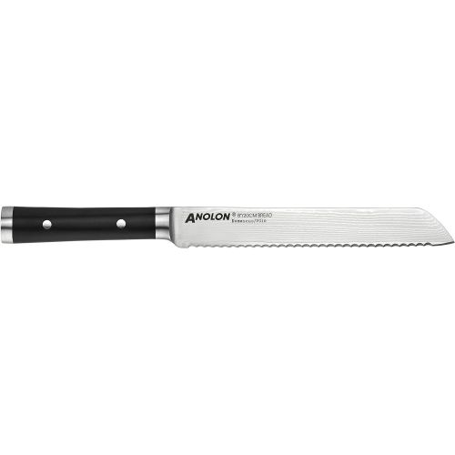  Anolon Imperion Damascus Steel Cutlery Knife Block Set, 5-Piece