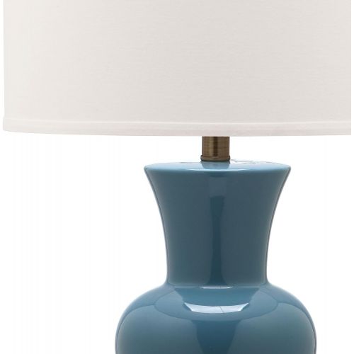  Safavieh Lighting Collection Lola Column White 30-inch Table Lamp (Set of 2)
