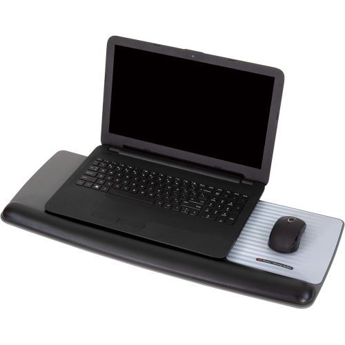 쓰리엠 3M WR422LE Gel Wrist Rest for Keyboard and Mouse with Tilt-Adjustable Platform, Precise Mouse Pad, 25.5 x 10.6, Black