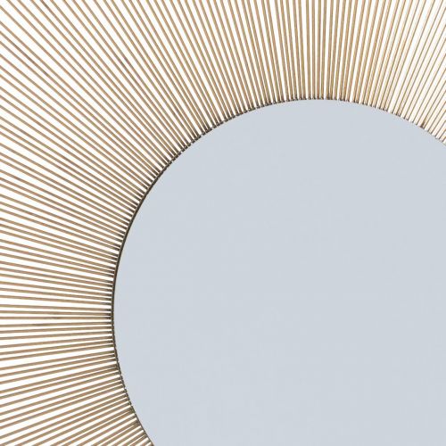  Ashton Sutton Wall Mirror, Gold Metal Sunburst Rays