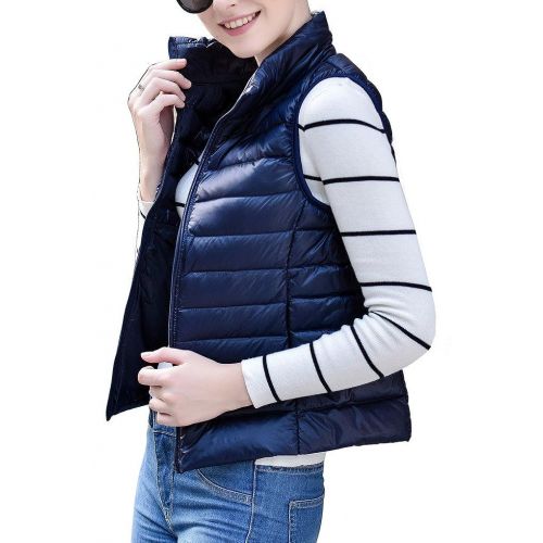  HENGJIA Womens Stylish Lightweight Packable Down Puffer Sleeveless Fall & Winter Vest