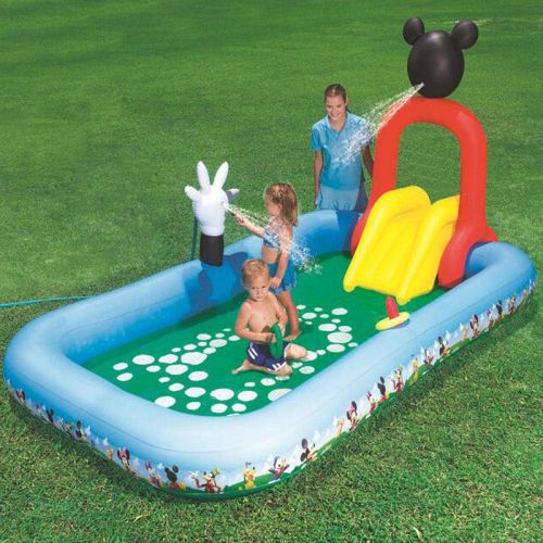  Treslin Baby Large Inflatable Swimming Pool， with Inflatable Slide Pool， Child Baby Kids Infant Bath Tub Inflatable Baby Swimming Pool，