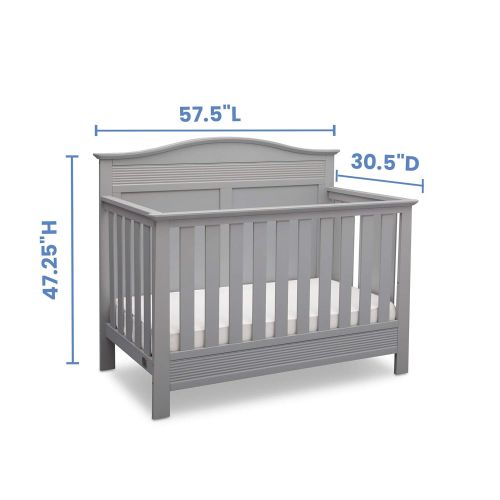  Serta Barrett 4-in-1 Convertible Baby Crib, Bianca White