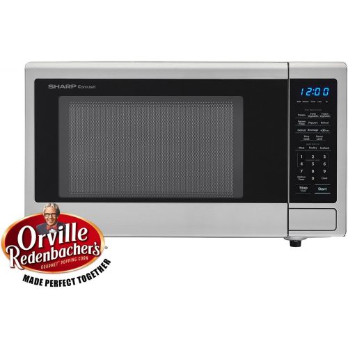  Sharp Microwaves ZSMC1132CS Sharp 1,000W Countertop Microwave Oven, 1.1 Cubic Foot, Stainless Steel