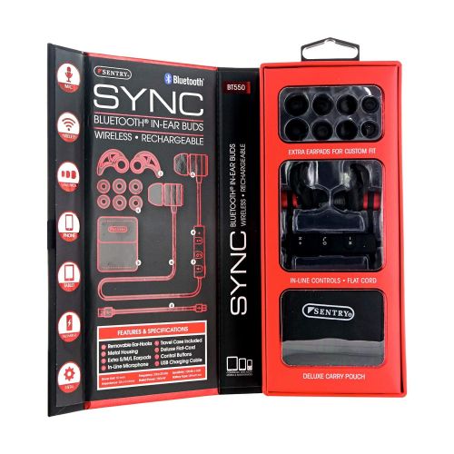  Sentry Industries Inc. Sync: Bluetooth Stereo Earbuds with Mic