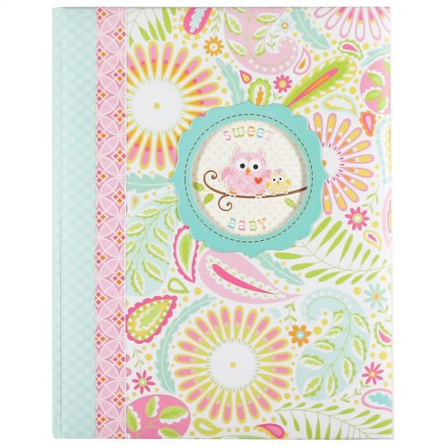  [아마존베스트]C.R. Gibson Sweet Baby Pink Owl First Five Years Girl Memory Baby Book, 64pgs, 10 W x 11.75 H