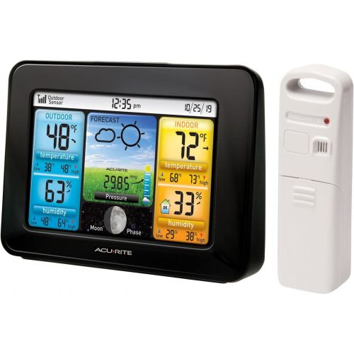  AcuRite 02077 Color Weather Station Forecaster with Temperature, Humidity
