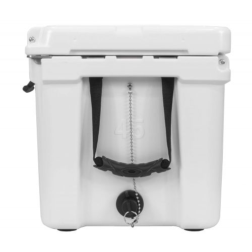  Frosted Frog White 45 Quart Ice Chest Heavy Duty High Performance Roto-Molded Commercial Grade Insulated Cooler
