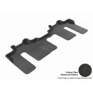 3D MAXpider Complete Set Custom Fit All-Weather Floor Mat for Select Mazda CX-9 Models - Kagu Rubber (Black)