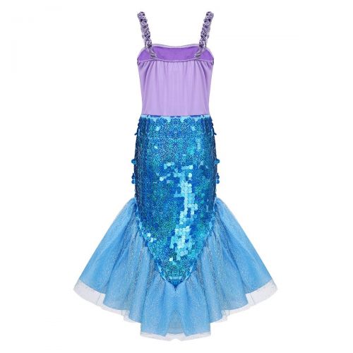 Agoky Girls Kids Little Mermaid Princess Party Dress Fairy Tales Costume Cosplay Fancy Dress