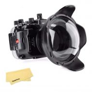 MEIKON Meikon Underwater Camera Housing Case wDome Port Kit, 40M130FT Waterproof Housing for Sony A7 II A7R II A7S II 28-70mm Lens