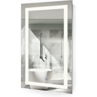 Krugg LED Bathroom Mirror 24 Inch X 36 Inch | Lighted Vanity Mirror Includes Defogger & Dimmer| Wall Mount Vertical or Horizontal