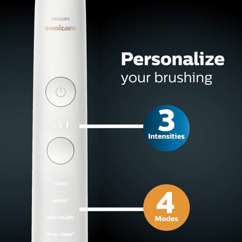 필립스 Philips Sonicare DiamondClean Smart Electric, Rechargeable toothbrush for Complete Oral Care  9300 Series, Black, HX990311
