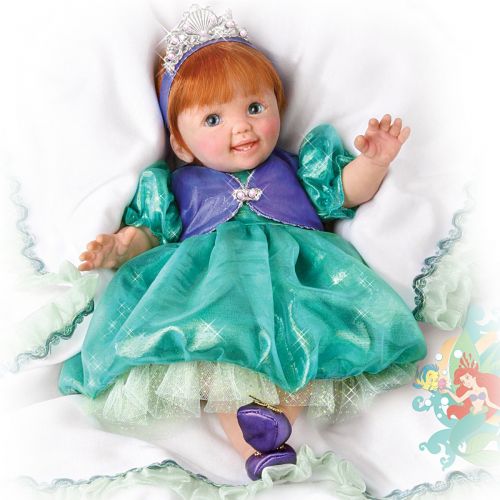  The Ashton-Drake Galleries Cheryl Hill Disneys Oceans Of Dreams: Lifelike Musical Baby Doll in Princess Ariel Outfit by Ashton Drake