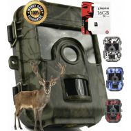 IStand iStand Wild Trail Camera Game Hunting Camera 16mp 1080p Waterproof IP66 120°Detecting Range Motion Activated Night Vision Infrared for Home Security Wildlife Farm Monitoring Time L