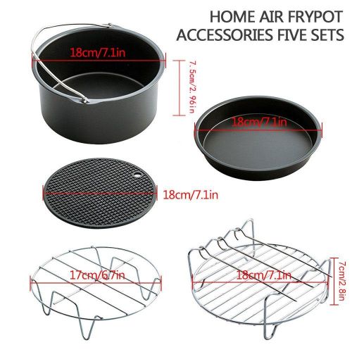  Aolvo Air Fryer Accessories for Gowise Phillips and Cozyna or More Brand,Air Fryer Accessories Kit of 7 Fit For 3.5QT