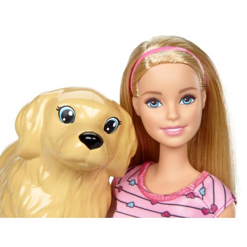 바비 Barbie Newborn Pups Doll & Pets
