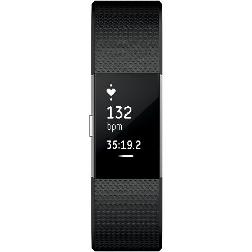  Fitbit Charge 2 Superwatch Wireless Smart Activity and Fitness Tracker + Heart Rate and Sleep Monitor Smart Wristband, Black, Small (5.5-6.7 in) (Certified Refurbished)