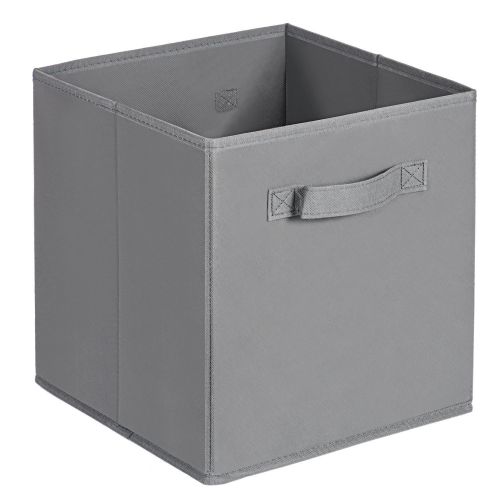  Prorighty (10-Pack, Grey) Storage Bins, Containers, Boxes, Tote, Baskets| Collapsible Storage Cubes for Household Organization | Fresh Fabric & Cardboard