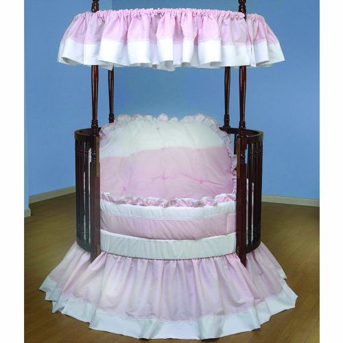  BabyDoll Bedding Baby Doll Bedding Regal Round Crib Bedding Set, Pink