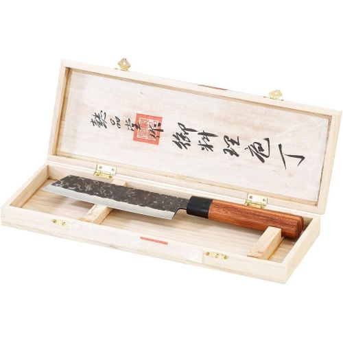  TokioKitchenWare Hackmesser: Fleischmesser mit Echtholzgriff, handgefertigt (Chinesisches Messer)