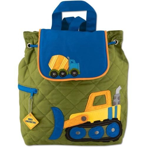  Stephen Joseph Boys Quilted Construction Backpack with Coloring Activity Pad