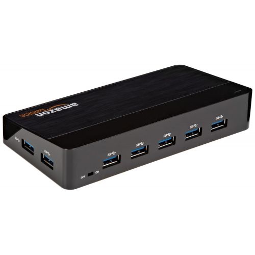  AmazonBasics 7 Port USB 3.0 Hub with 12V3A Power Adapter