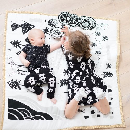  Wee Gallery, Explore Play Mat, Organic Cotton Muslin Mat for Baby, 40 x 40 Inches
