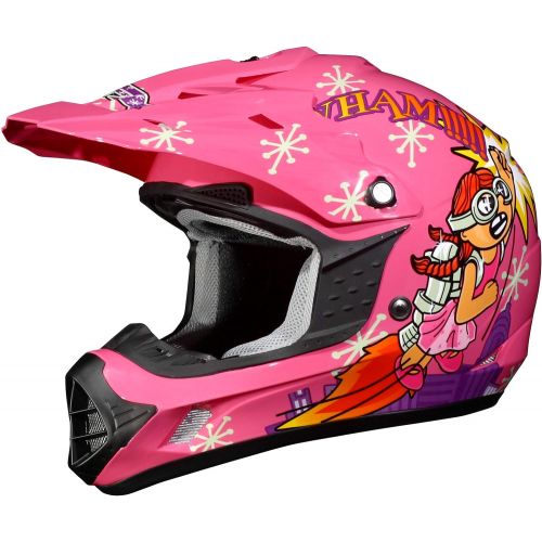  AFX FX-17Y Unisex-Child Off-Road-Helmet-Style Helmet (Rocket Girl, Small)