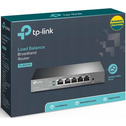  TP-LINK Safestream TL-470T+ 10100 Broadband Desktop Loadbalance Router, 110M Nat Throughput, 10K Concurrent Sessions, Vlan, Multi-Nat, 4 WAN Load Balance or Auto Failover