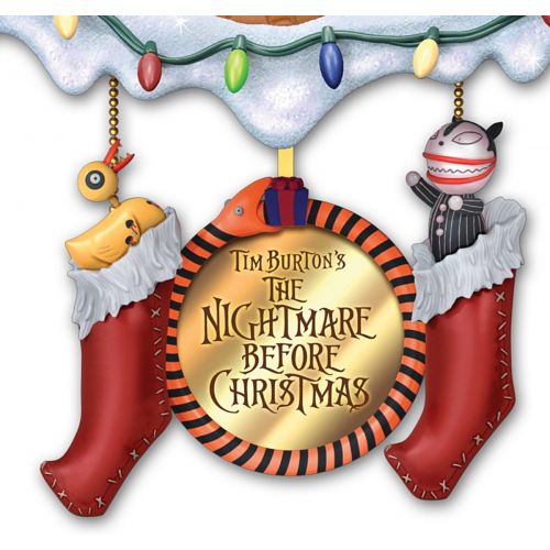  Tim Burtons The Nightmare Before Christmas Town Cuckoo Clock: Lights and Music by The Bradford Exchange