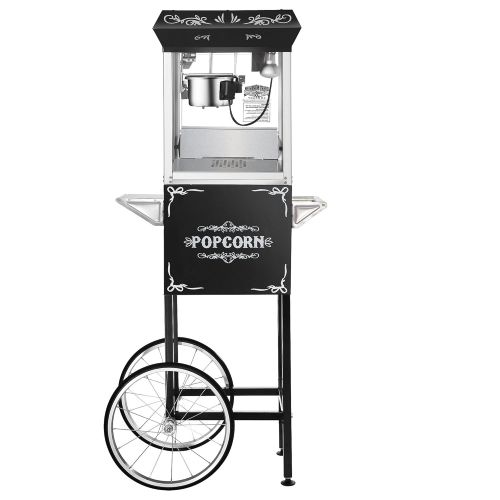  Great Northern Popcorn Company Great Northern Popcorn Black 4 oz. Ounce Foundation Old-Fashioned Popcorn Popper and Cart