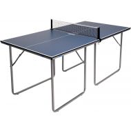 JOOLA Midsize Compact Table Tennis Table Great for Small Spaces and Apartments  Multi-Use Free Standing Table - Compact Storage Fits in Most Closets - Net Set Included - No Assemb