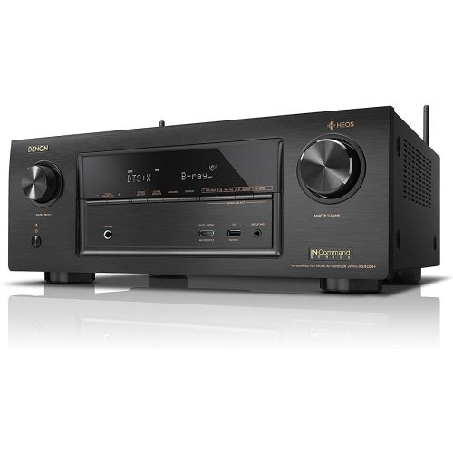  Denon AVR-X3400H 7.2CH 4K Ultra HD AV Receiver with Built-in HEOS Wireless Multi-Room Audio Technology and Alexa Voice Control Included 8 HDMI Cables