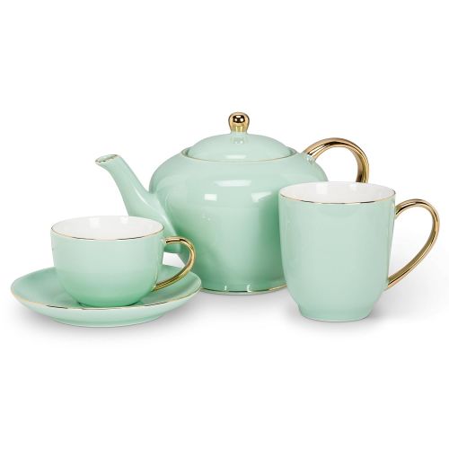  Abbott Collection 27-Evelyn/TPOT Mint Teapot with Gold Handle