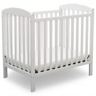 상세설명참조 Delta Children Emery Mini Convertible Baby Crib with Mattress, Bianca White
