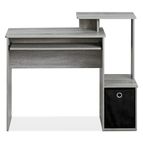  Furinno 12095GYW Econ Multipurpose Home Office Computer Writing Desk with Bin French Oak Grey French Oak Grey
