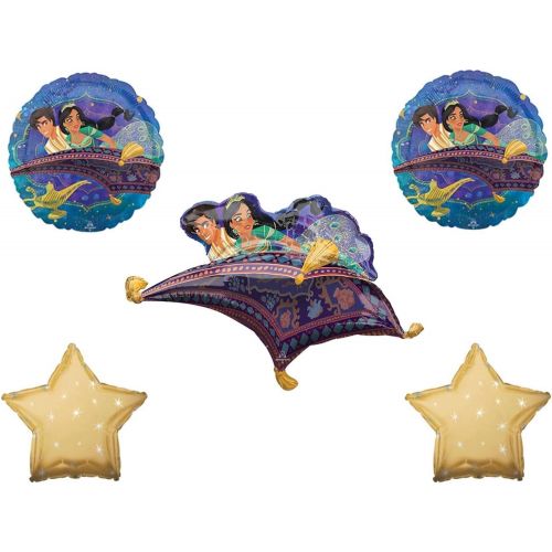  Party Supply Aladdin 5 pc Birthday Party Balloons Decorations Supplies Jasmine