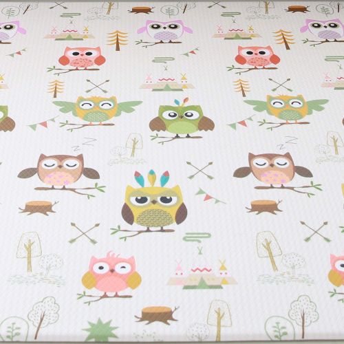 Joy Mat Baby Play Mat Cushion Stylish Floor Foam Mat For Children, Soft Gym Kids Play Mat, Waterproof, Easy to Clean, Soft and Thick, Non Toxic, BPA-Free, Reversible (Wave and stripe, Medi