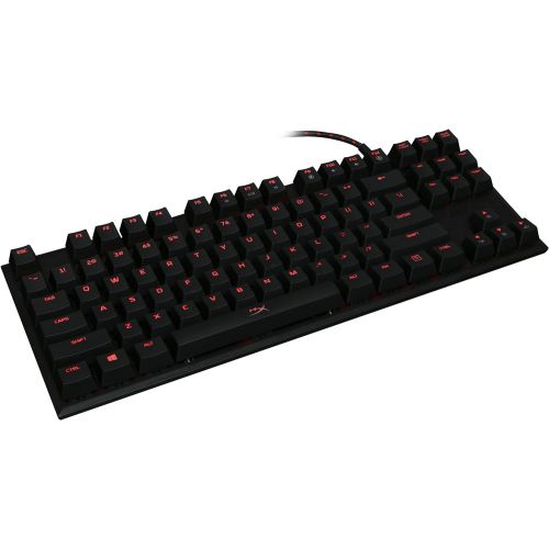  HyperX Alloy FPS Pro - Tenkeyless Mechanical Gaming Keyboard - 87-Key, Ultra-Compact Form Factor - Linear & Quiet - Cherry MX Red - Red LED Backlit (HX-KB4RD1-USR1)