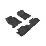 Car mats 3D MAXpider Complete Set Custom Fit Floor Mat for Select Honda Accord Models - Classic Carpet (Black)