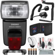YONGNUO Yongnuo YN568EX III Speedlite Wireless TTL Master Slave Flash for Canon DSLR Cameras with Flash Bracket, Bounce Diffuser, and Basic Bundle