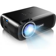 1500 Lumens LCD Mini Projector,LESHP LED Video Projector Home Projector with Free HDMI Support 1080P for Home Cinema Theater TV Laptop Game SD iPad iPhone Android Smartphone,Black