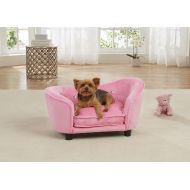 Enchanted Home Pet Light Pink Ultra Plush Snuggle Pet Sofa