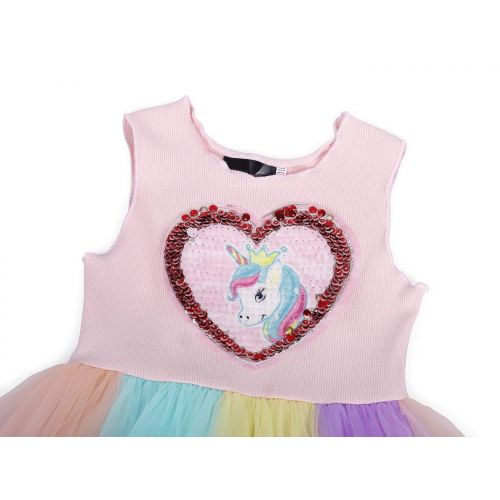  AmzBarley Girls Unicorn Outfit Flip Sequin Rainbow Star Theme Party Dress 2-8 Years